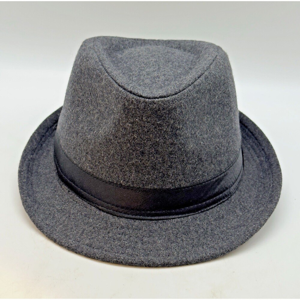 Henschel Hat Co. Wool Blend Trilby Hat Mens L Gray Felt 1.5" Stingy Brim Fedora